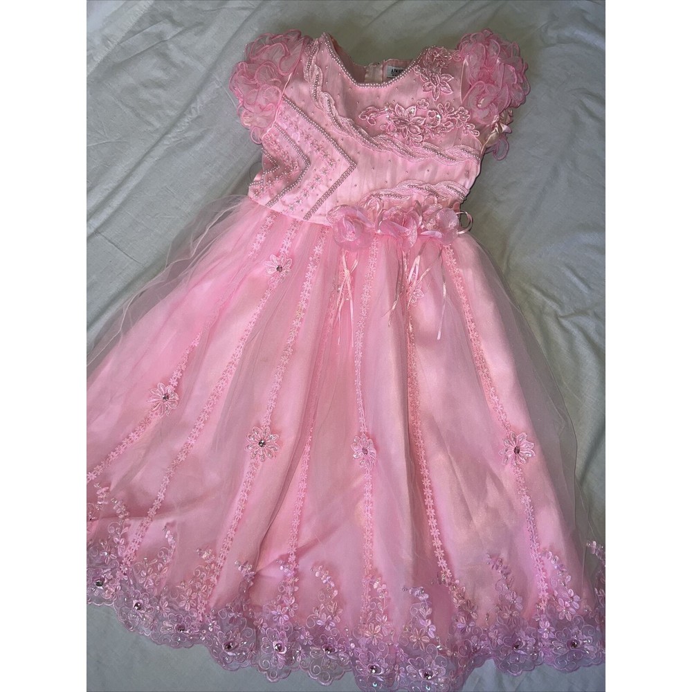 Kids Girl Weddings Pearl Petals Girl Christmas Dress Princess Party Frock